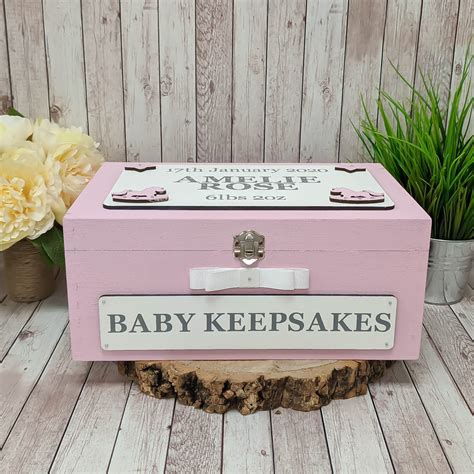 metal baby keepsake box|keepsake box for baby girl.